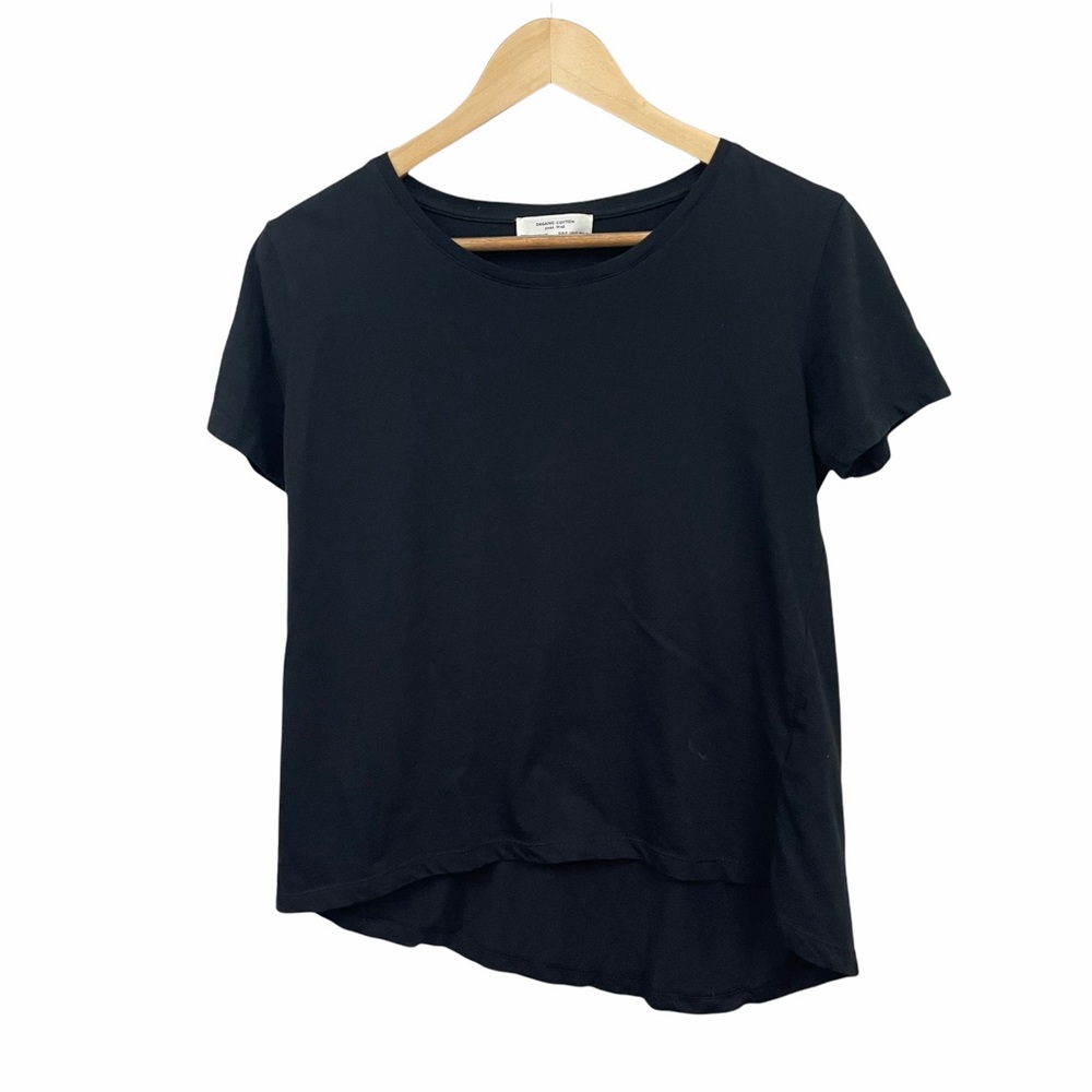 Zara Organic Cotton W&B T Shirt medium M‎ black